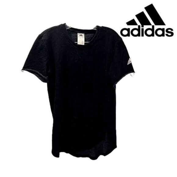 adidas Black Raw Short Sleeve Athletic Tee‎ Women's T-shirt - Picture 1 of 7